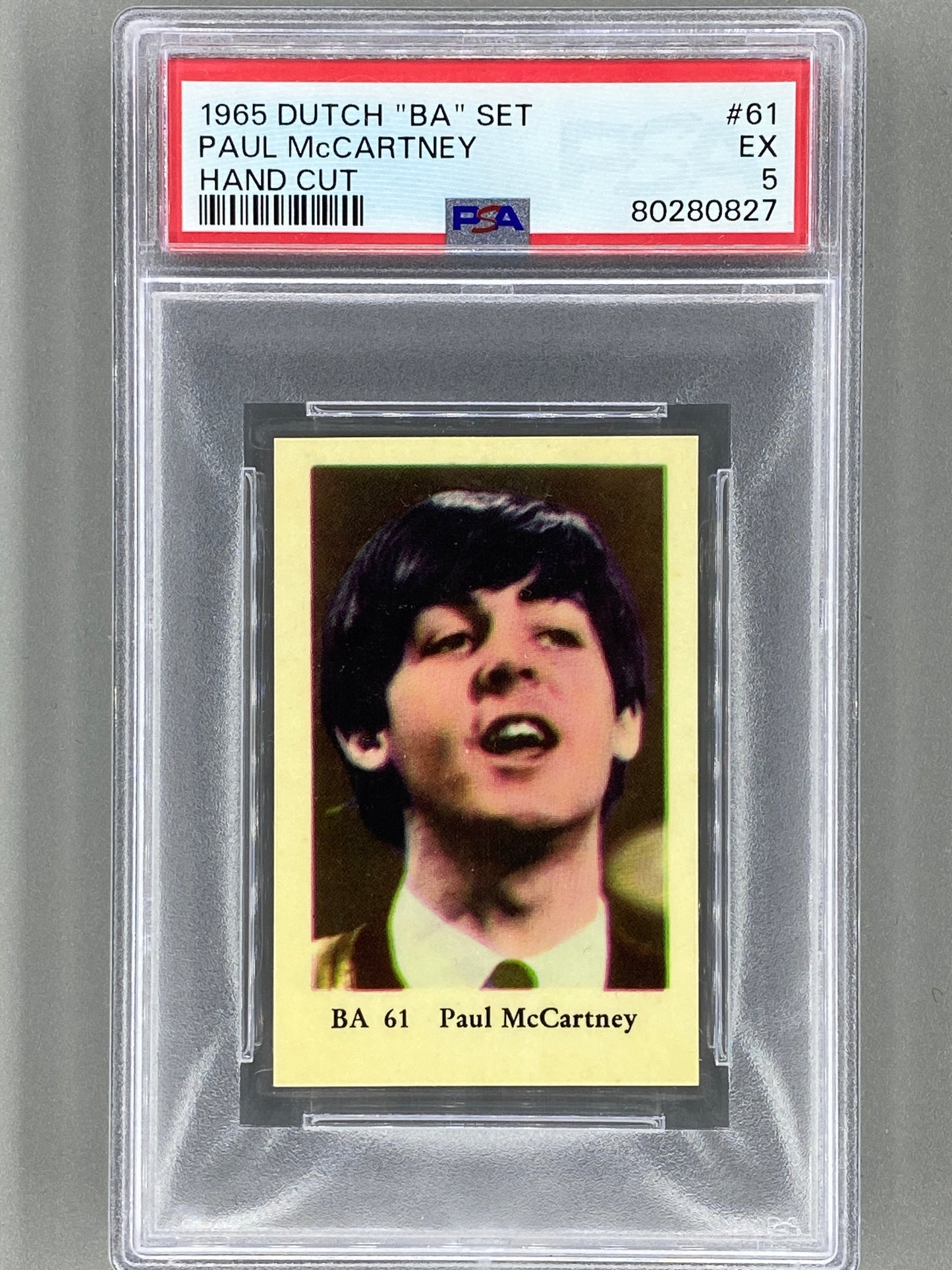 1965 Dutch BA Set #61 Paul McCartney Hand Cut PSA 5 Pop 1 (Music)