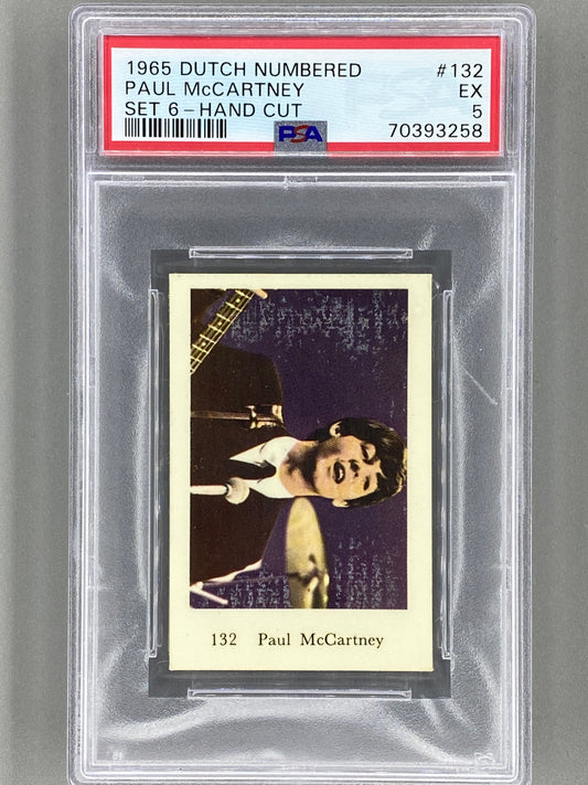 1965 Dutch Numbered #132 Paul McCartney Set 6 Hand Cut PSA 5 Pop 1 (Music)