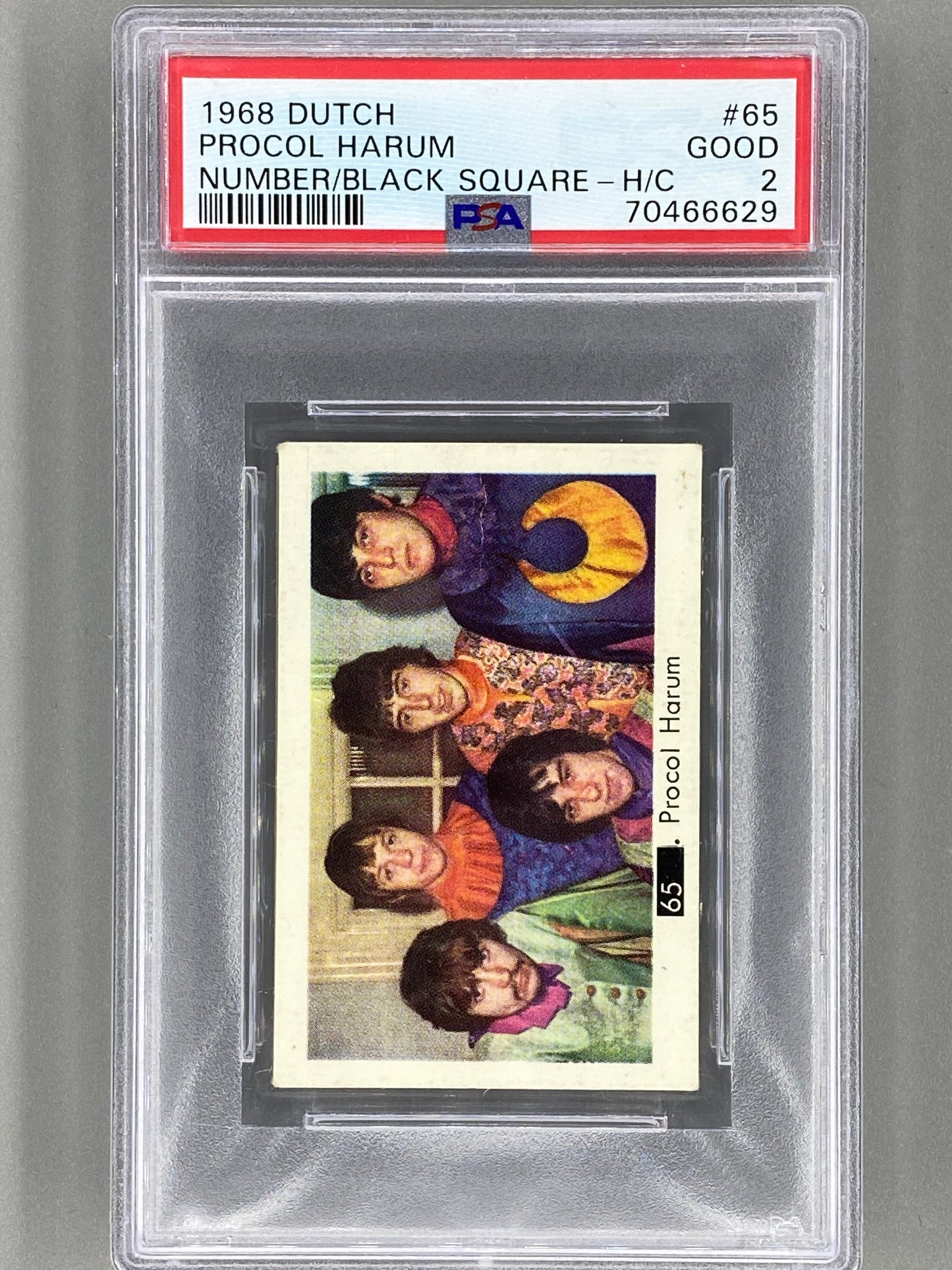 1968 Dutch #65 Procol Harum Number/ Blk Sq - Hand Cut PSA 2 Pop 1 (Music)