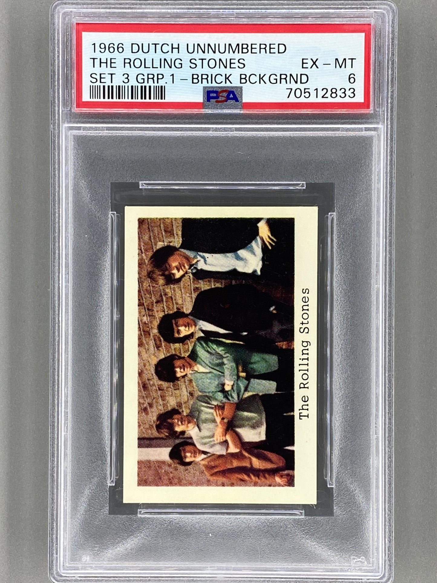 1966 Dutch Unnumbered Rolling Stones Set 3 Group 1 Brick Bckgrnd PSA 6 Pop 1 (Music)