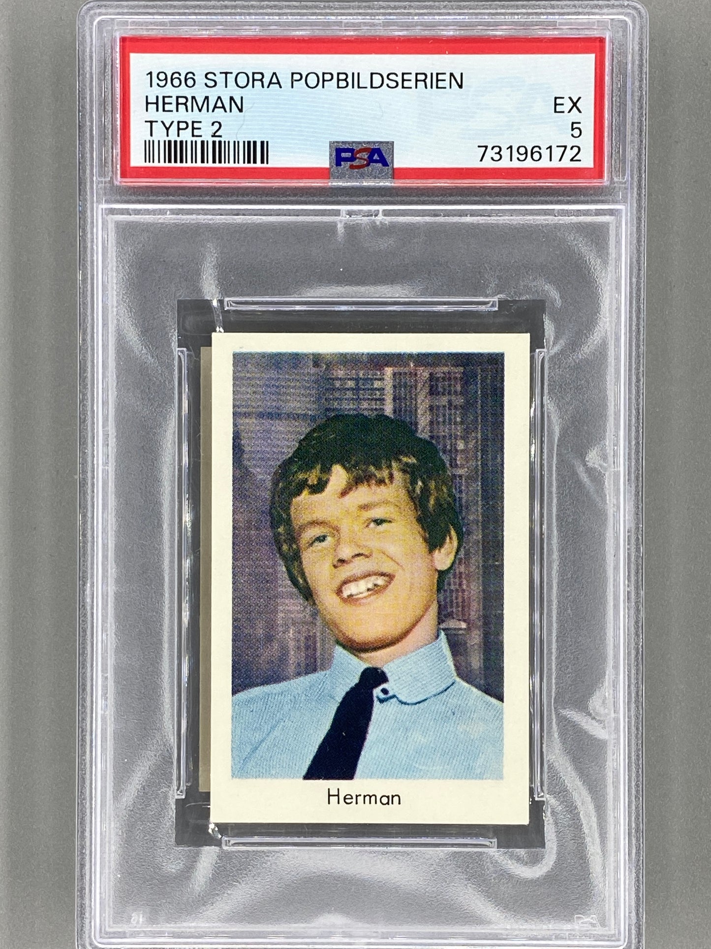 1966 Stora Popbildserien Herman Type 2 PSA 5 Pop 1 (Music)