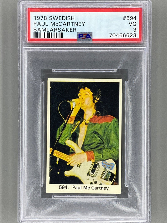 1978 Swedish #594 Paul McCartney Samlarsaker PSA 3 Pop 1 (Music)