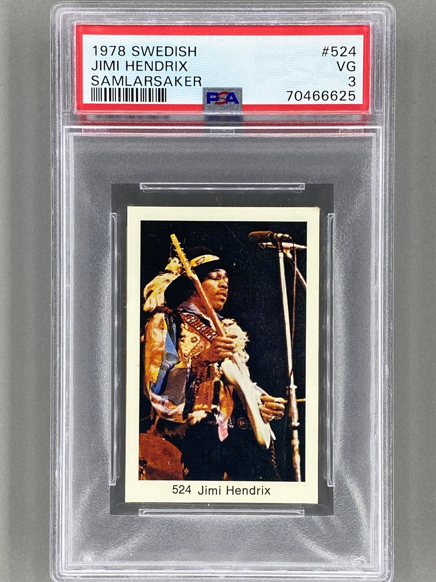 1978 Swedish #524 Jimi Hendrix Samlarsaker PSA 3 Pop 7 (Music)