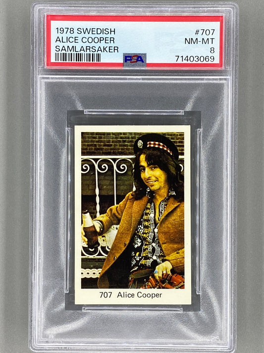 1978 Swedish #707 Alice Cooper Samlarsaker PSA 8 Pop 3 (Music)