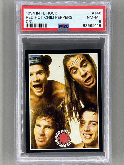 1994 Ultra Figus #146 Red Hot Chili Peppers Intl Rock Cards PSA 8 Pop 3 (Music)