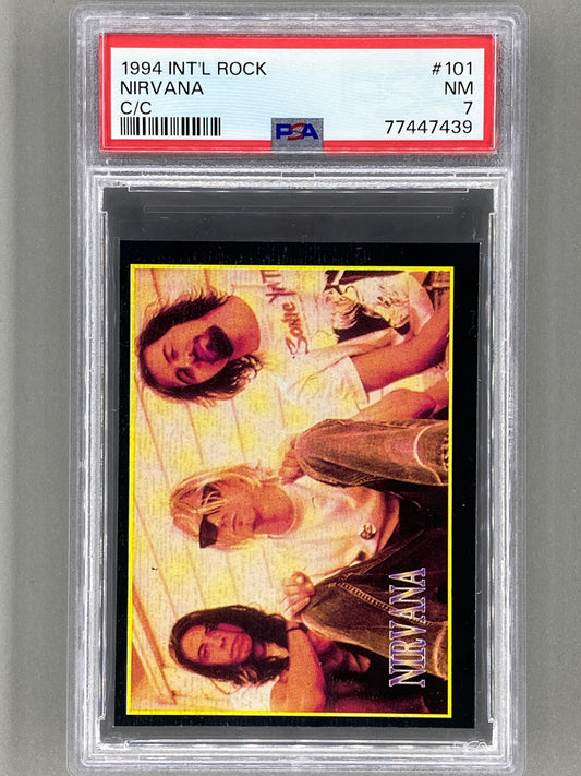 1994 Ultra Figus #101 Nirvana Intl Rock Cards PSA 7 - Pop 4 (Music)