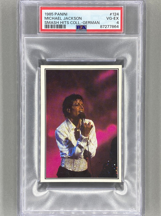 1985 Panini #124 Michael Jackson (German) Smash Hits Collection PSA 4 - Pop 1 (Music)