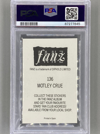1988 Fanz #136 Motley Crue Rock/Pop Stars Stickers PSA 6 - Pop 1 (Music)