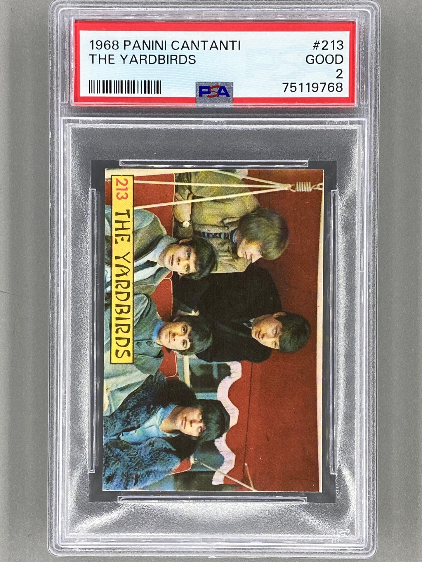 1968 Panini #213 The Yardbirds Cantanti Bisvalida PSA 2 - Pop 4 (Music)