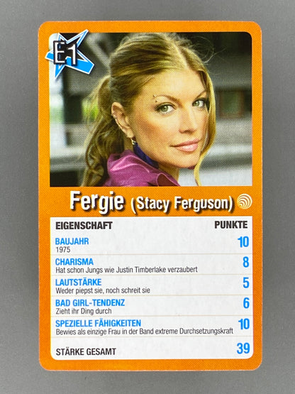2005 Top of the Pops E1 Fergie Star Quartett German Game Card (Music)