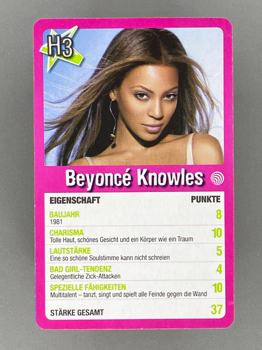 c. 2005 Star Quartett H3 Beyonce German Game Card - Raw (Music)