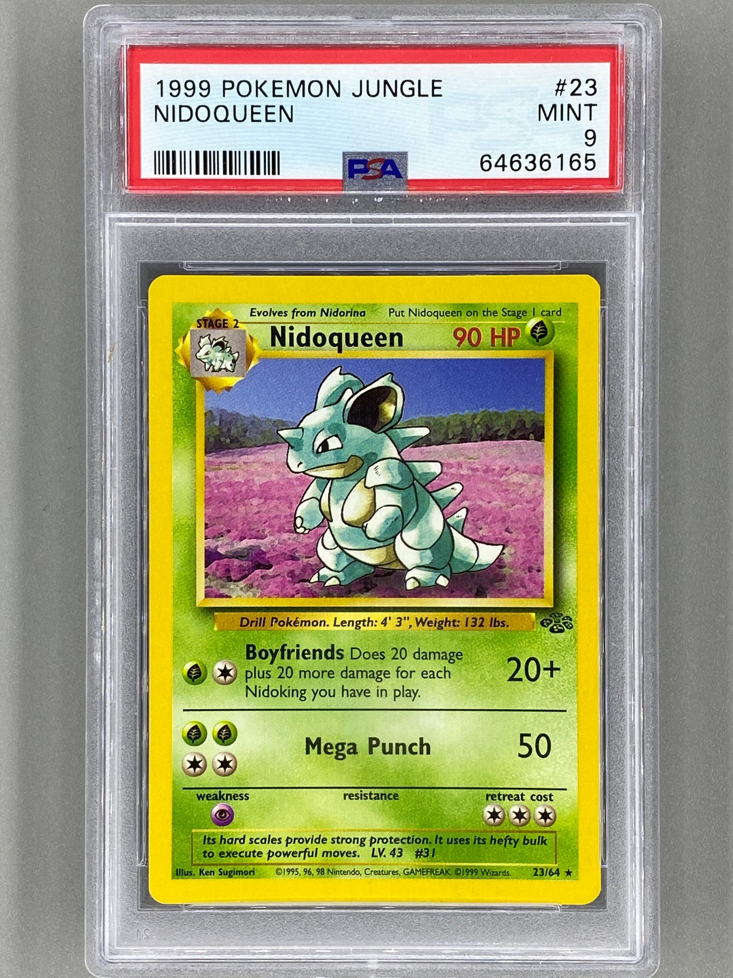 1999 Pokemon Jungle #23 Nidoqueen PSA 9