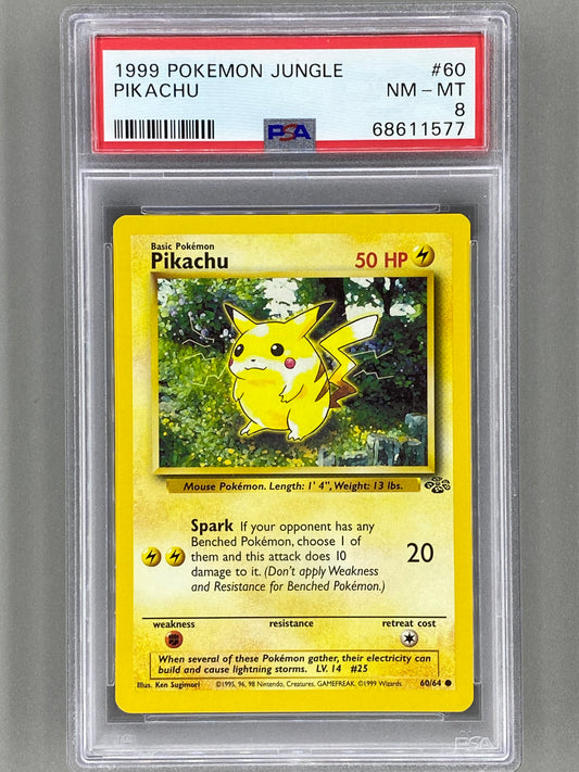 1999 Pokemon Jungle #60 Pikachu PSA 8