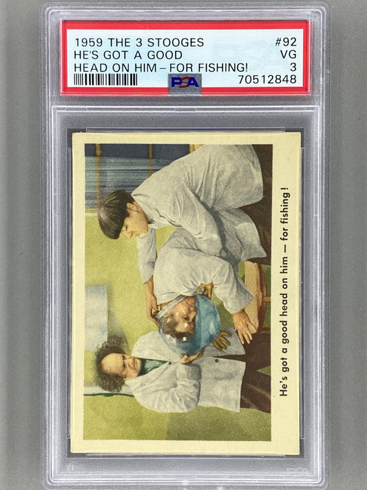 1959 Fleer The 3 Stooges #92 He's Got a Good Head on Him - PSA 3 (Pop Culture)