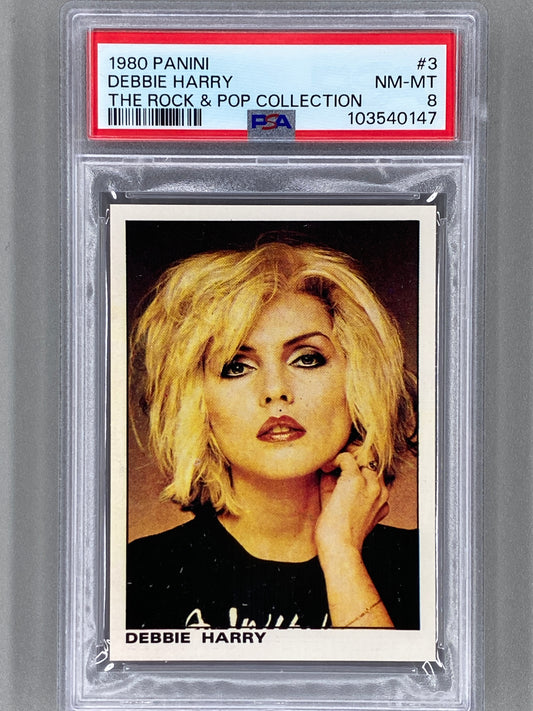 1980 Panini #3 Debbie Harry The Rock & Pop Collection PSA 8 Pop 4 (Music) (Copy)