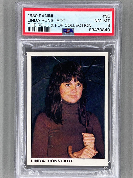 1980 Panini #95 Linda Ronstadt The Rock & Pop Collection PSA 8 Pop 6 (Music) (Copy)