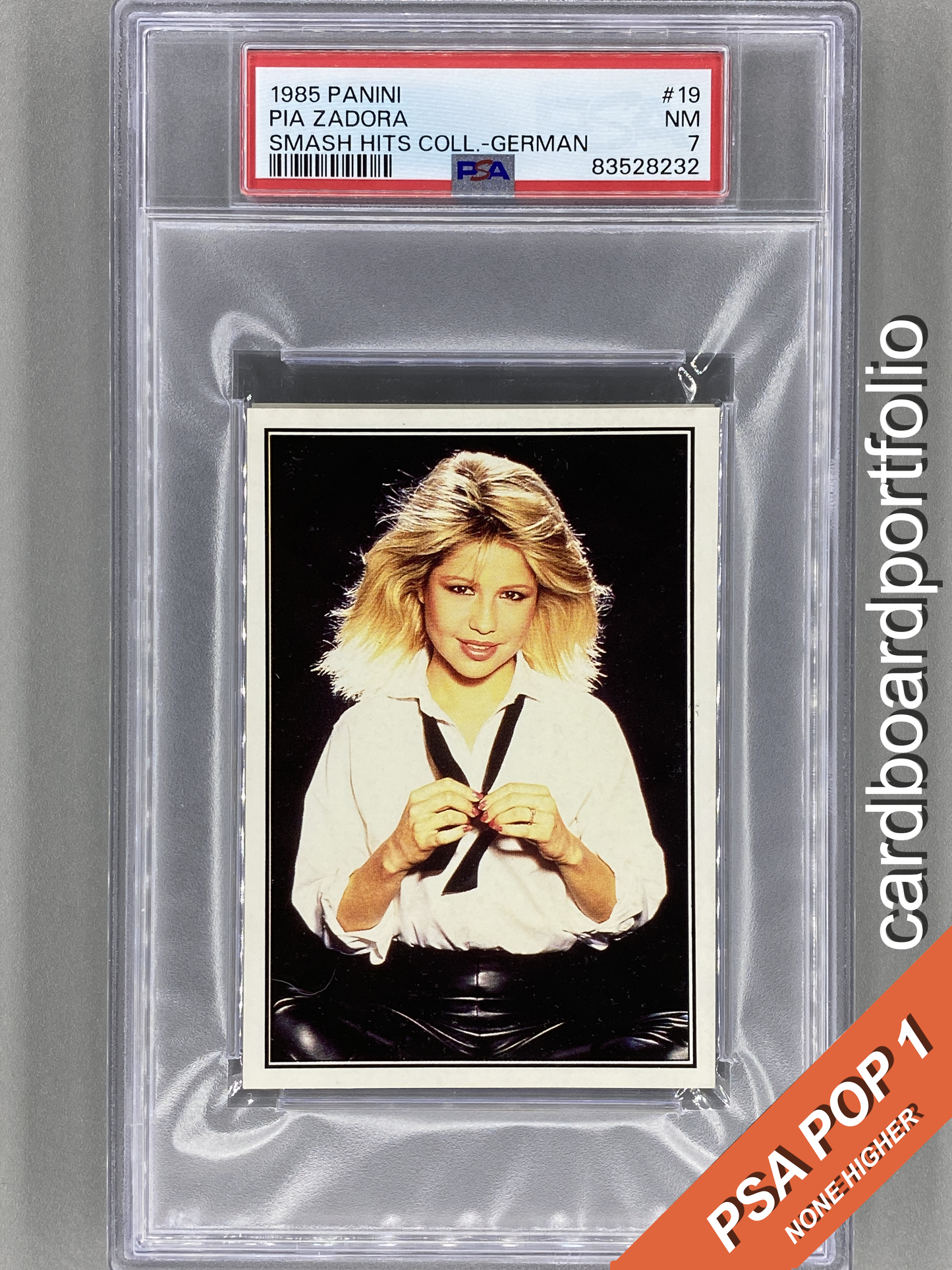 1985 Panini #19 Pia Zadora (German) Smash Hits Collection PSA 7 - Pop 1 (Music)