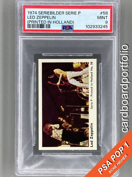 1974 Seriebilder Serie P #58 Led Zeppelin (Printed in Holland) HC PSA 9 Pop 1 (Music)