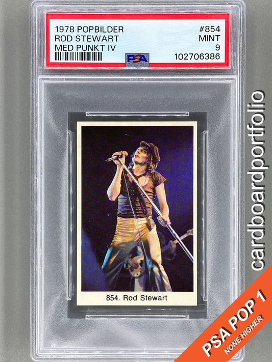1978 Popbilder #854 Rod Stewart Med Punkt IV PSA 9 Pop 1 (Music)