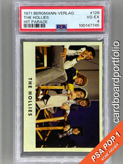 1971 Bergmann-Verlag #126 The Hollies Hit Parade Sticker PSA 4 Pop 1 (Music)