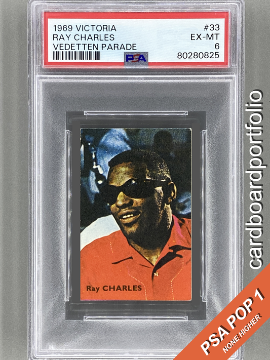 1969 Victoria #33 Ray Charles Vedetten Parade PSA 6 - Pop 1 (Music)