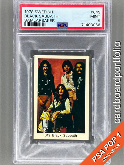 1978 Swedish #649 Black Sabbath Samlarsaker PSA 9 Pop 1 (Music)