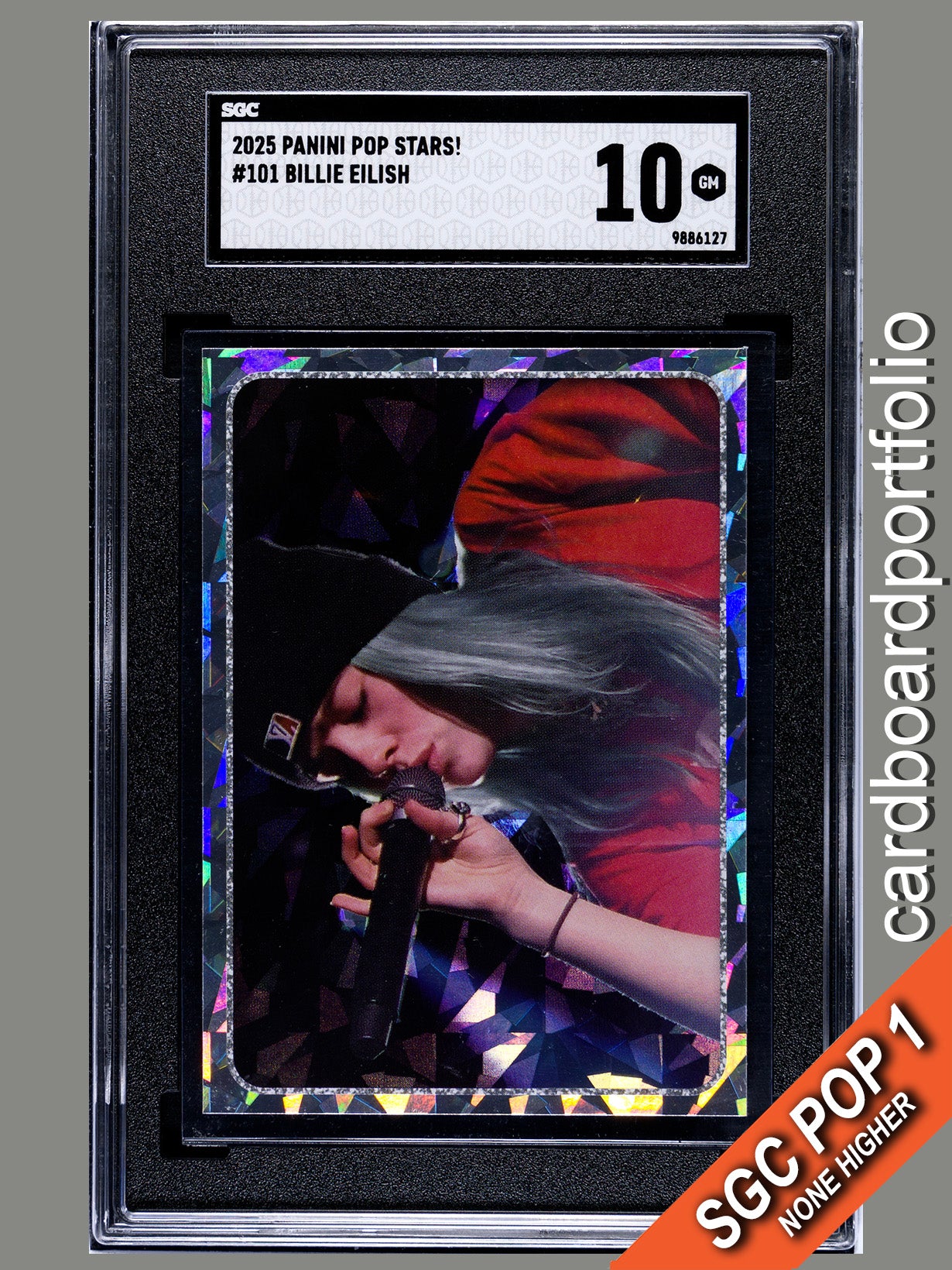 2025 Panini Pop Stars #101 Billie Eilish (UK) SGC 10 Pop 1 (Music)
