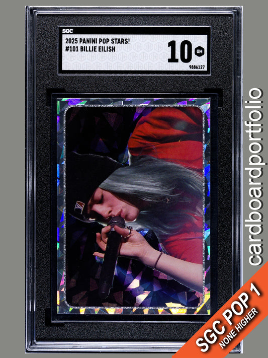2025 Panini Pop Stars #101 Billie Eilish (UK) SGC 10 Pop 1 (Music)