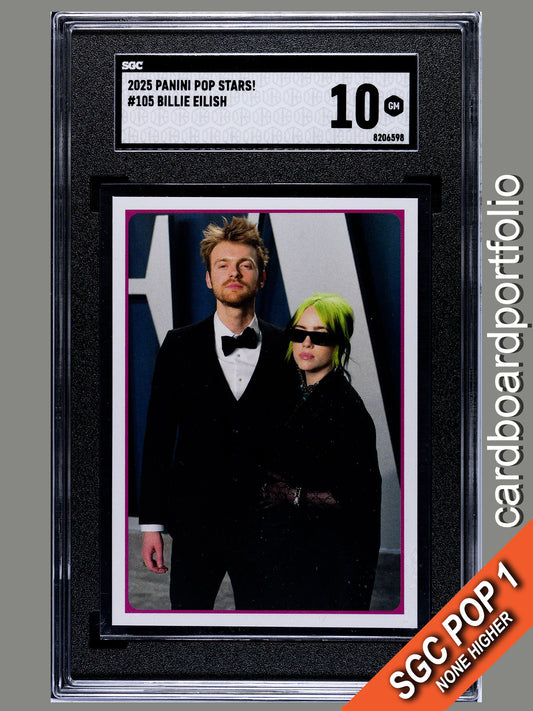2025 Panini Pop Stars #105 Billie Eilish (UK) SGC 10 Pop 1 (Music)