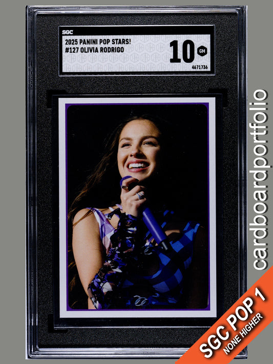 2025 Panini Pop Stars #127 Olivia Rodrigo (UK) SGC 10 Pop 1 (Music)