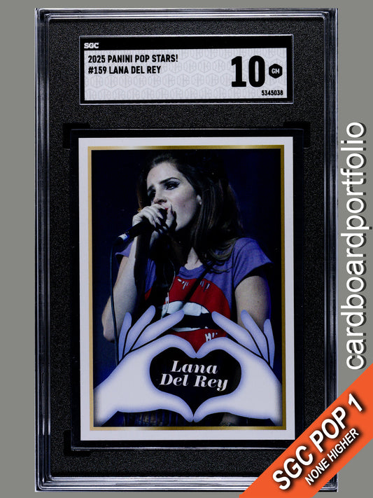 2025 Panini Pop Stars #159 Lana Del Rey (UK) SGC 10 Pop 1 (Music)