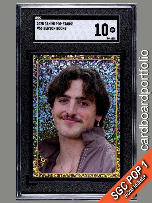 2025 Panini Pop Stars #56 Benson Boone (UK) SGC 10 Pop 1 (Music)