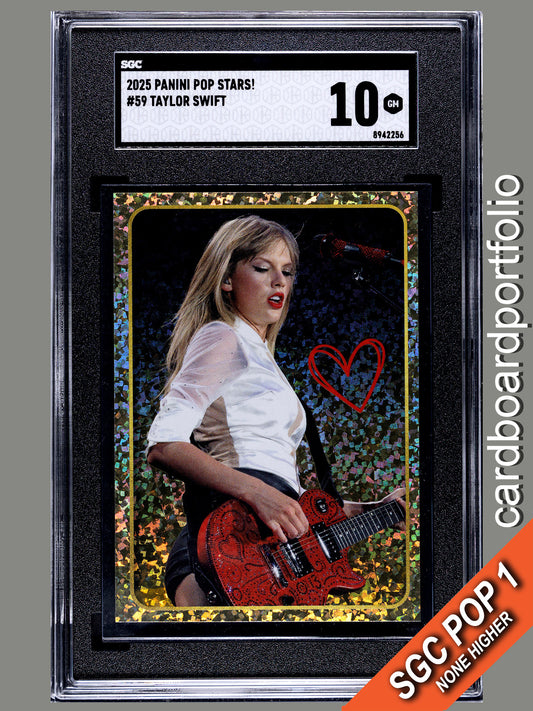2025 Panini Pop Stars #59 Taylor Swift (UK) SGC 10 Pop 1 (Music)