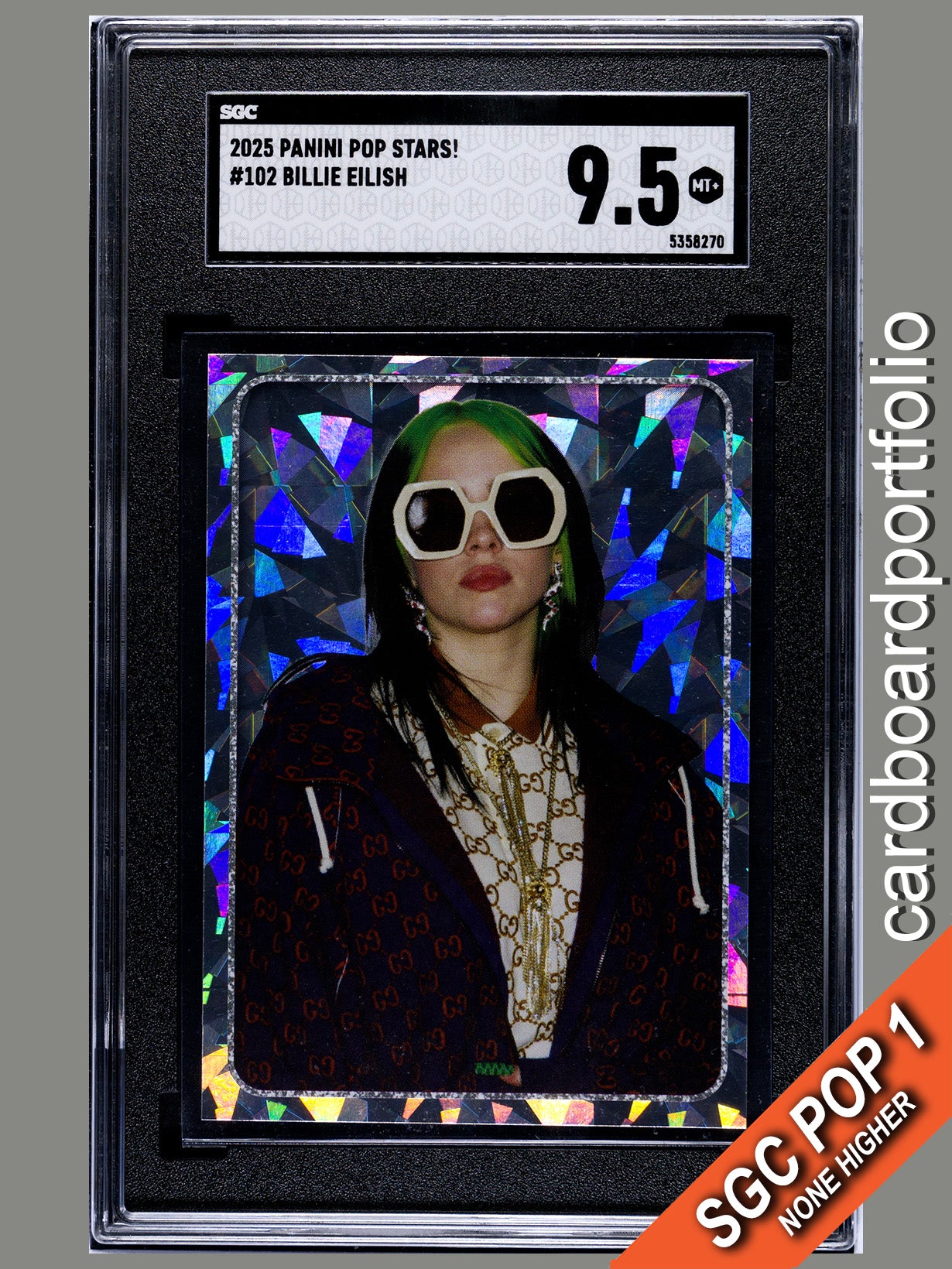 2025 Panini Pop Stars #102 Billie Eilish (UK) SGC 9.5 Pop 1 (Music)
