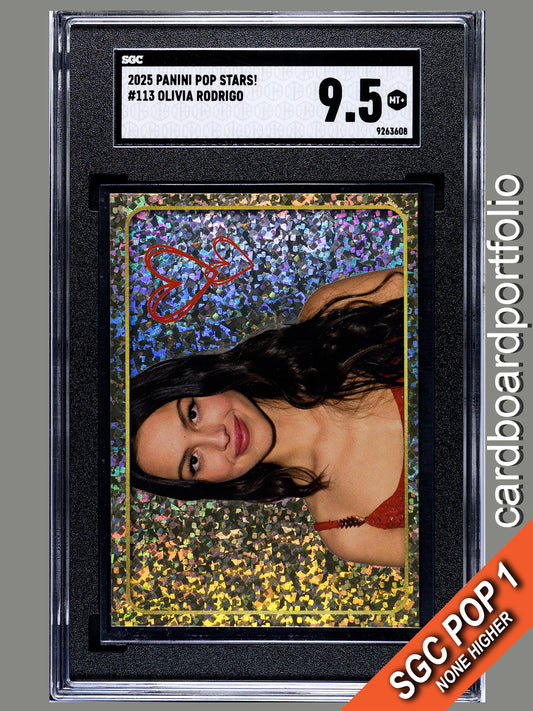 2025 Panini Pop Stars #113 Olivia Rodrigo (UK) SGC 9.5 Pop 1 (Music)