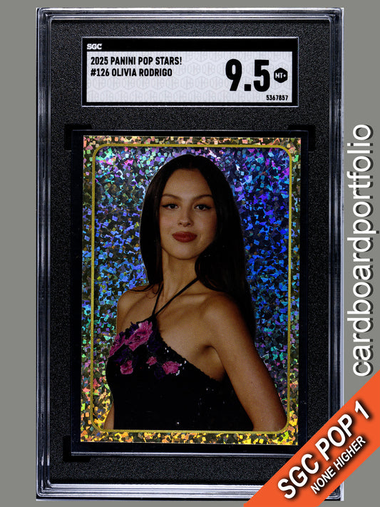 2025 Panini Pop Stars #126 Olivia Rodrigo (UK) SGC 9.5 Pop 1 (Music)