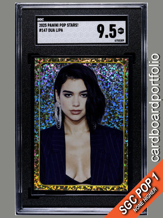 2025 Panini Pop Stars #147 Dua Lipa (UK) SGC 9.5 Pop 1 (Music)