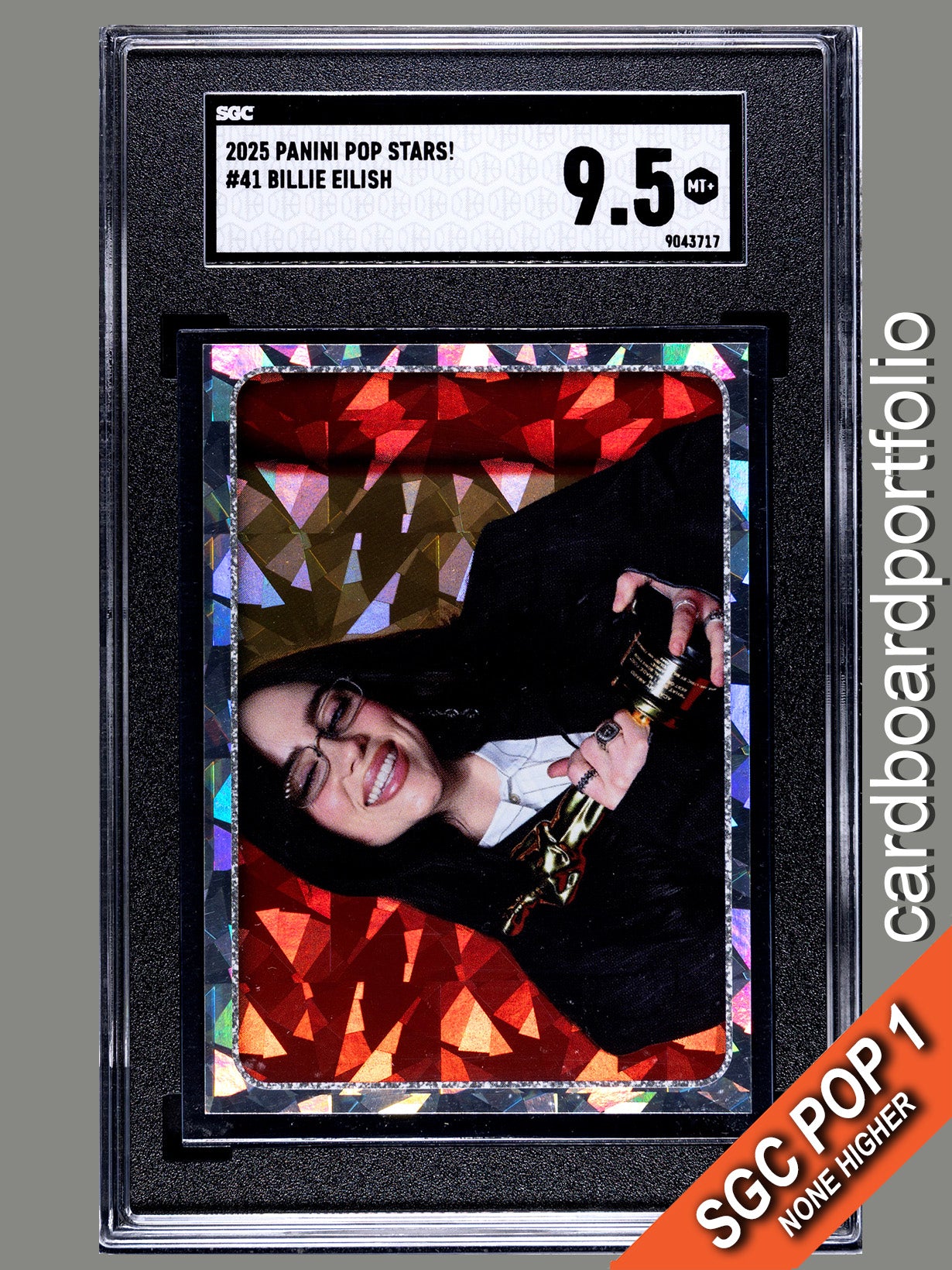 2025 Panini Pop Stars #41 Billie Eilish (UK) SGC 9.5 Pop 1 (Music)