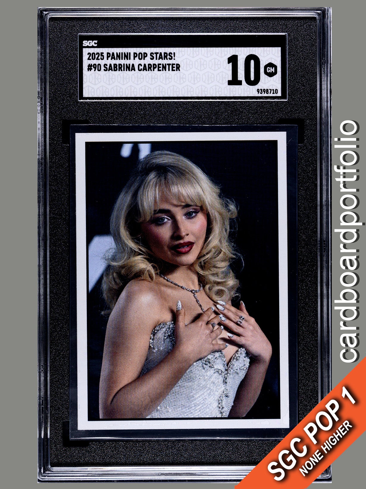 2025 Panini Pop Stars #90 Sabrina Carpenter (UK) SGC 10 Pop 1 (Music)