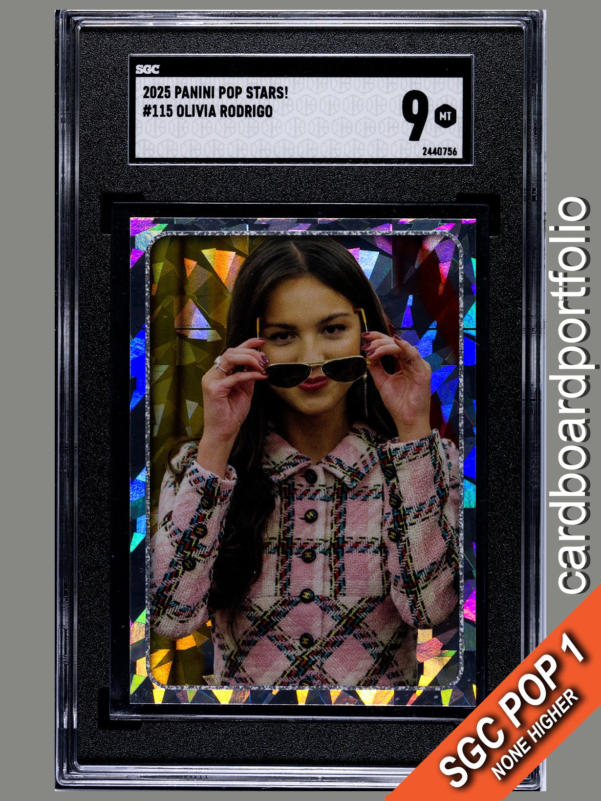 2025 Panini Pop Stars #115 Olivia Rodrigo (UK) SGC 9 Pop 1 (Music)