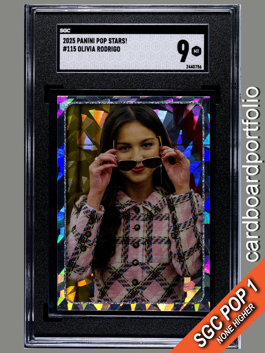 2025 Panini Pop Stars #115 Olivia Rodrigo (UK) SGC 9 Pop 1 (Music)