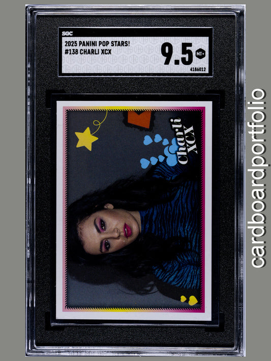 2025 Panini Pop Stars #138 Charli XCX (UK) SGC 9.5 Pop 1 (Music)