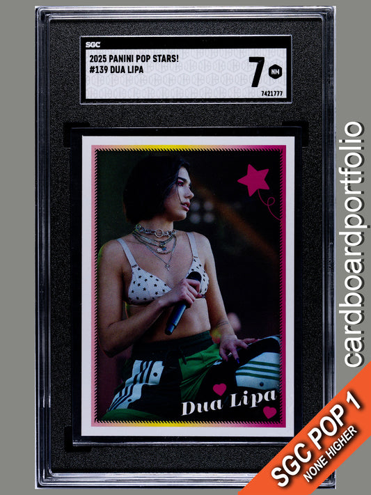 2025 Panini Pop Stars #139 Dua Lipa (UK) SGC 7 Pop 1 (Music)