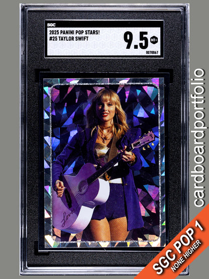 2025 Panini Pop Stars #25 Taylor Swift (UK) SGC 9.5 Pop 1 (Music)