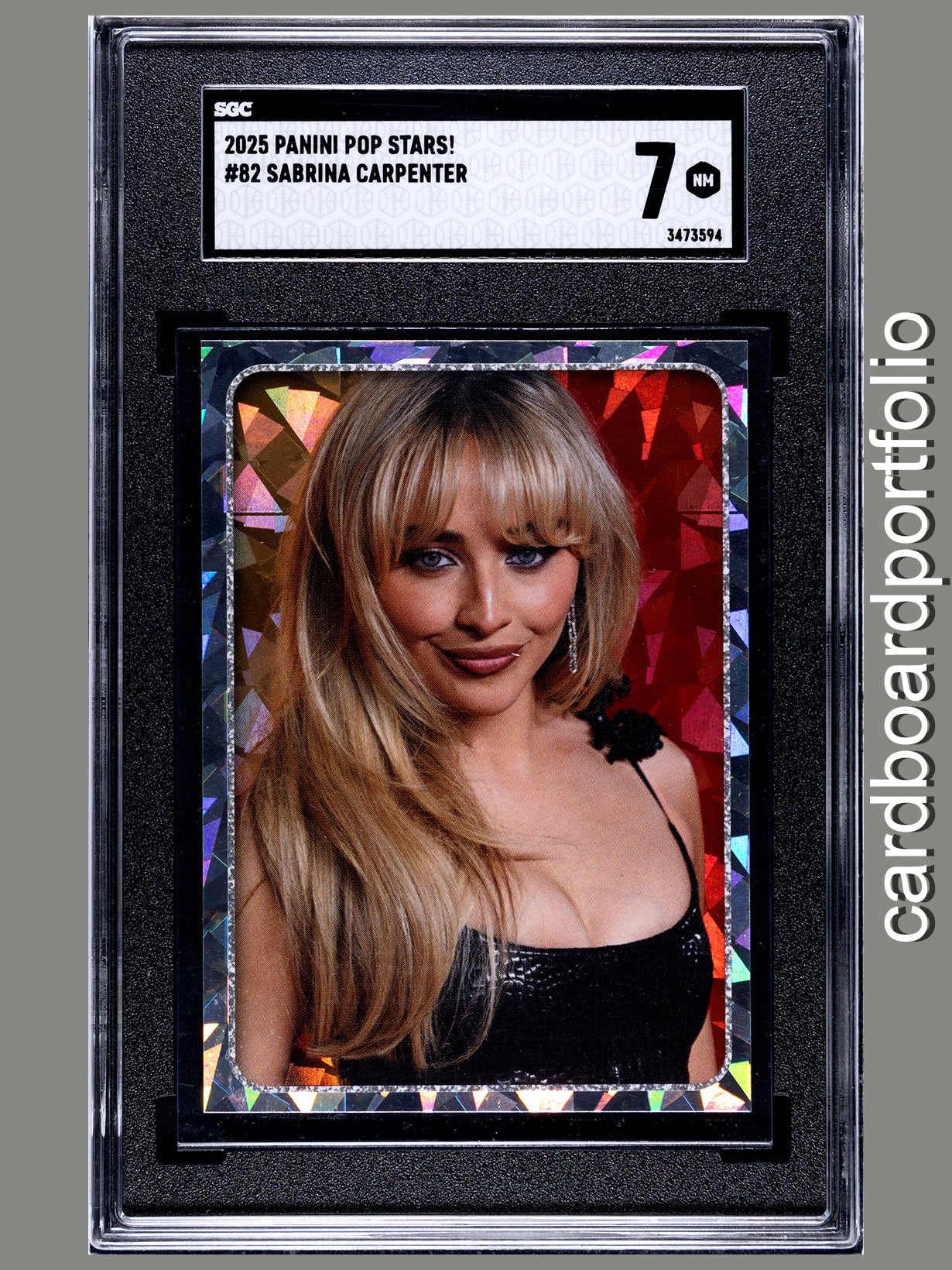 2025 Panini Pop Stars #82 Sabrina Carpenter (UK) SGC 7 Pop 2 (Music)