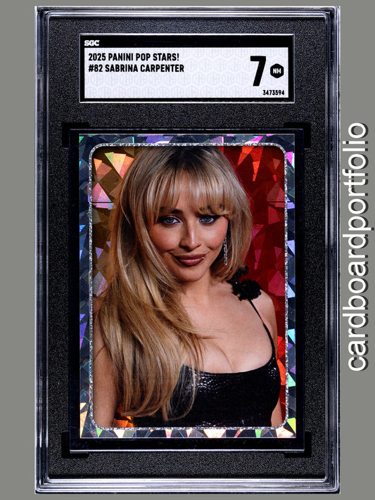 2025 Panini Pop Stars #82 Sabrina Carpenter (UK) SGC 7 Pop 2 (Music)
