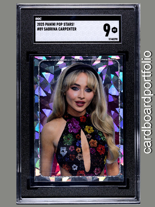 2025 Panini Pop Stars #89 Sabrina Carpenter (UK) SGC 9 Pop 1 (Music)