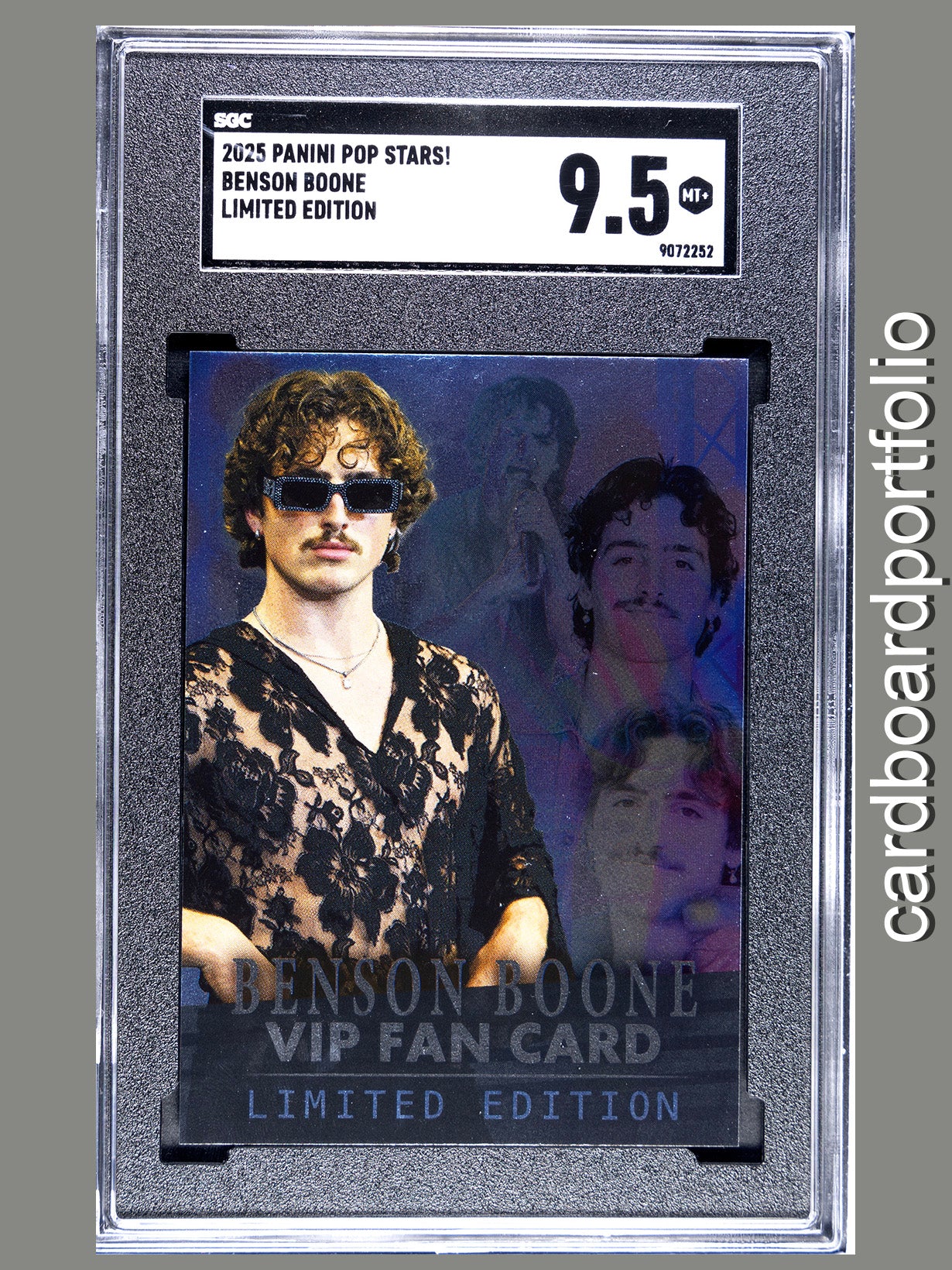 2025 Panini Pop Stars Benson Boone Limited Edition VIP (UK) SGC 9.5 Pop 1 (Music)
