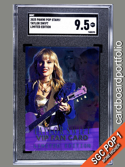 2025 Panini Pop Stars Taylor Swift Limited Edition VIP (UK) SGC 9.5 Pop 1 (Music)