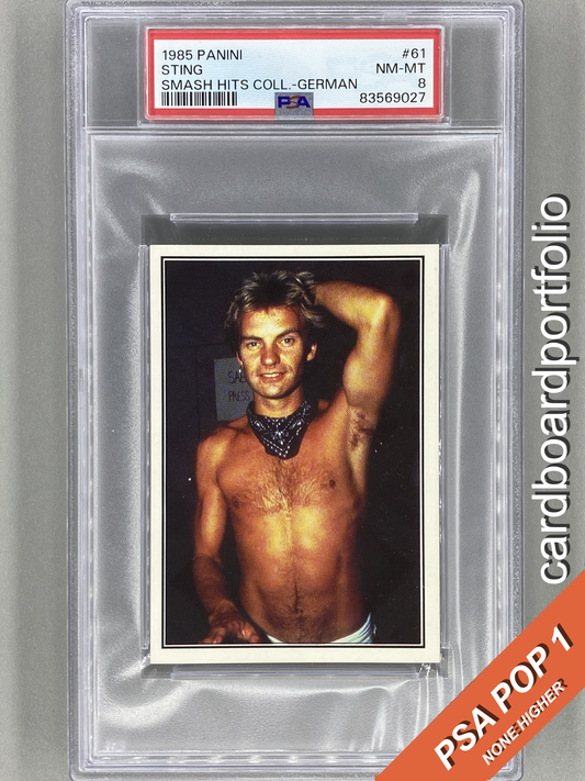 1985 Panini #61 Sting (German) Smash Hits Collection PSA 8 - Pop 1 (Music)